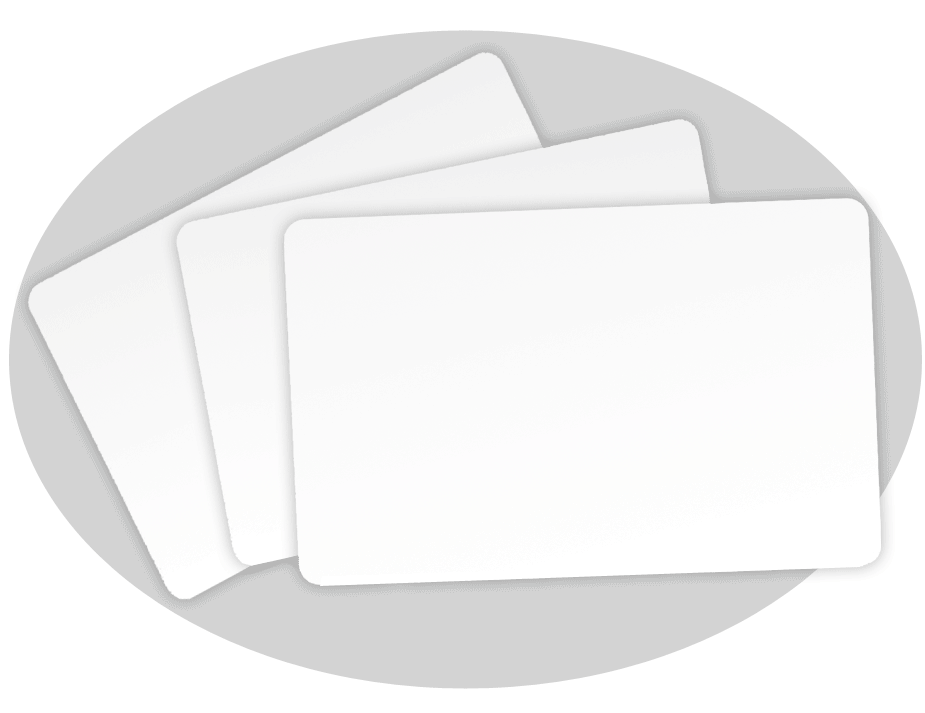 White Plastic Cards