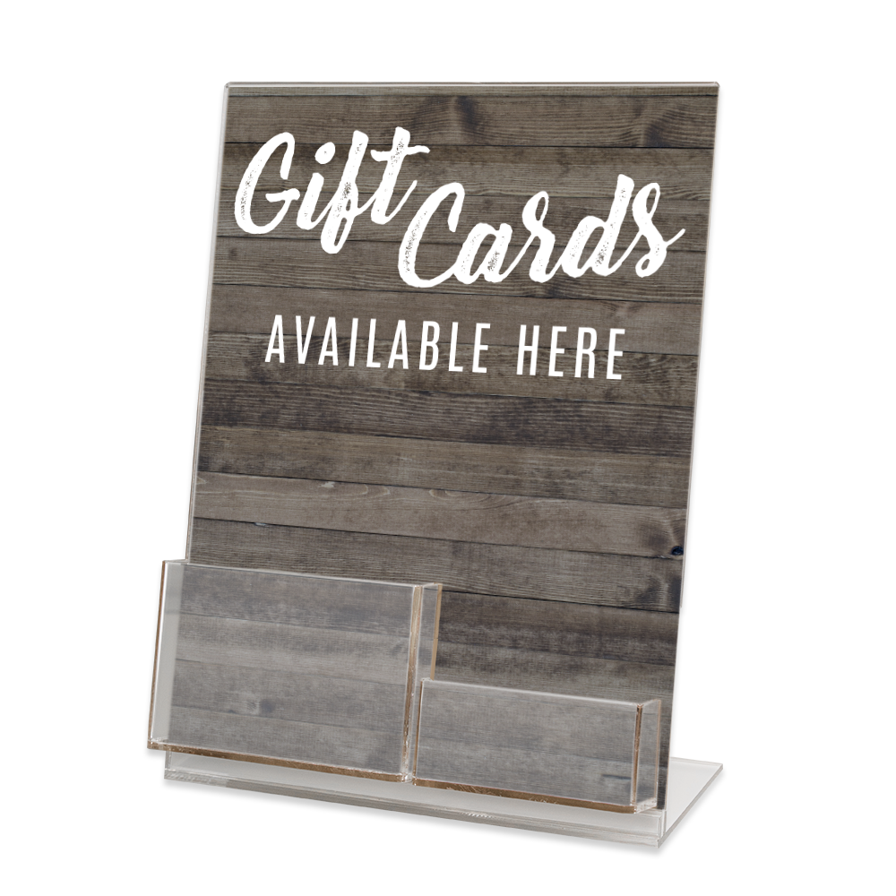 Gift Card and Backer Display Stand