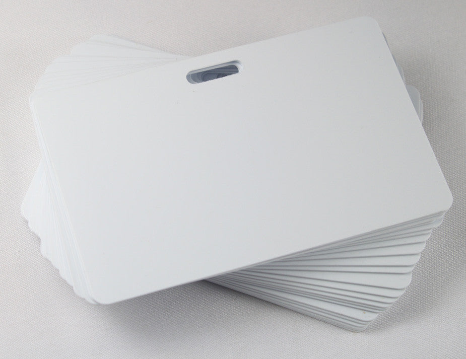 White ID Card Blanks for Thermal Printers (Luggage Slot Long Side)