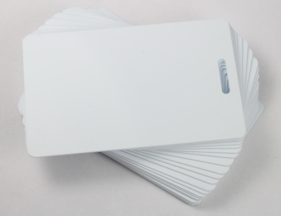 White ID Card Blanks for Thermal Printers (Luggage Slot Short Side)