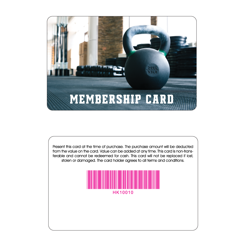 Gym Membership Card - Kettlebell