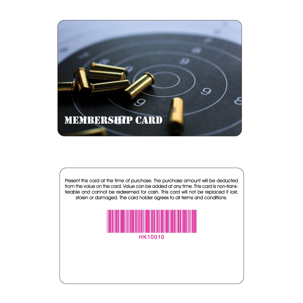 Gun Range Membership Card