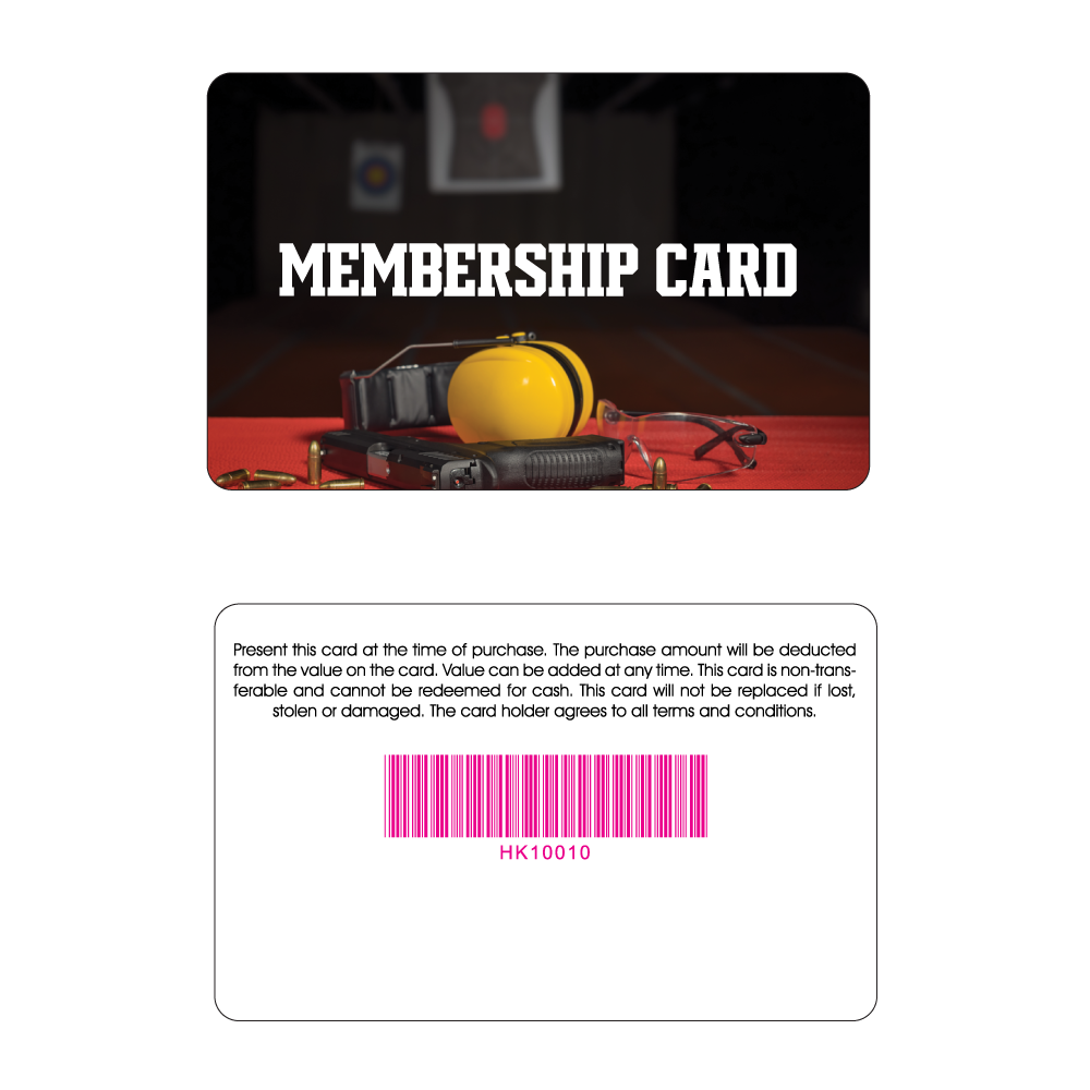 Shooting Range Membership Card