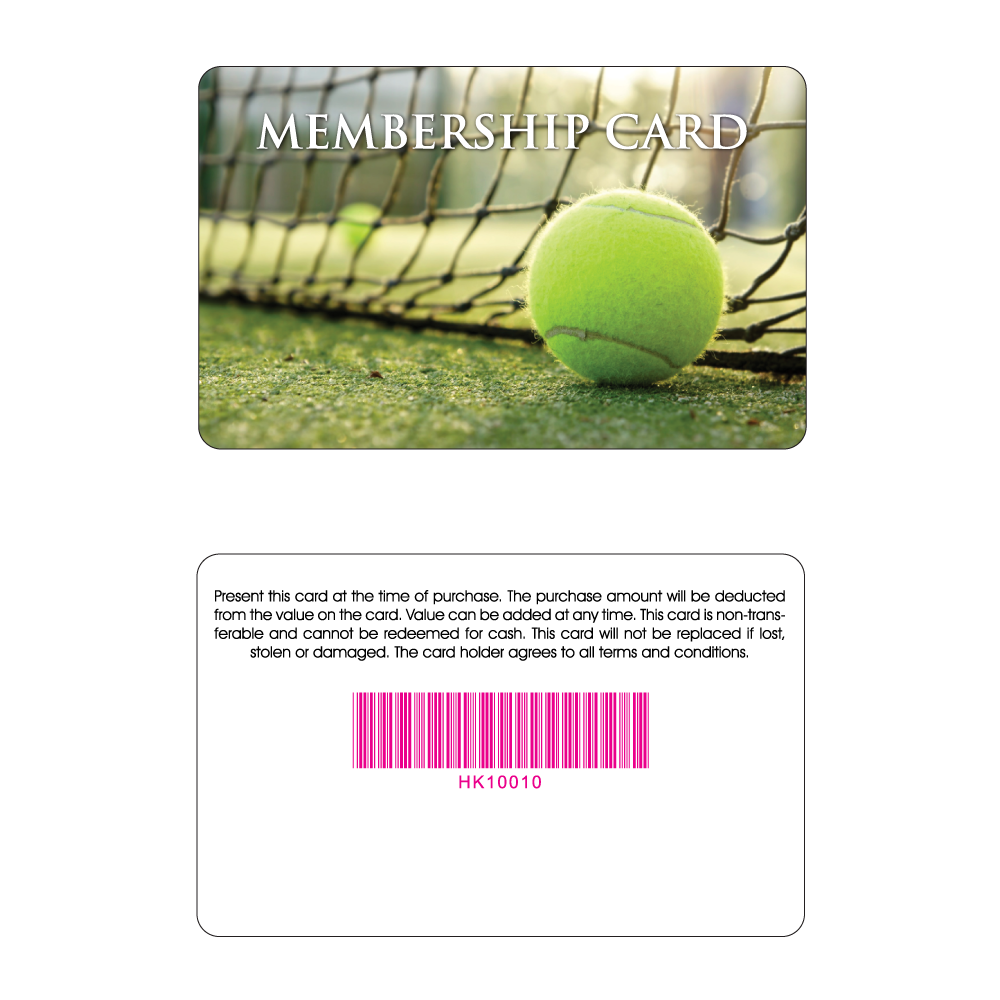 Tennis Club Membership Card - Tennis Ball